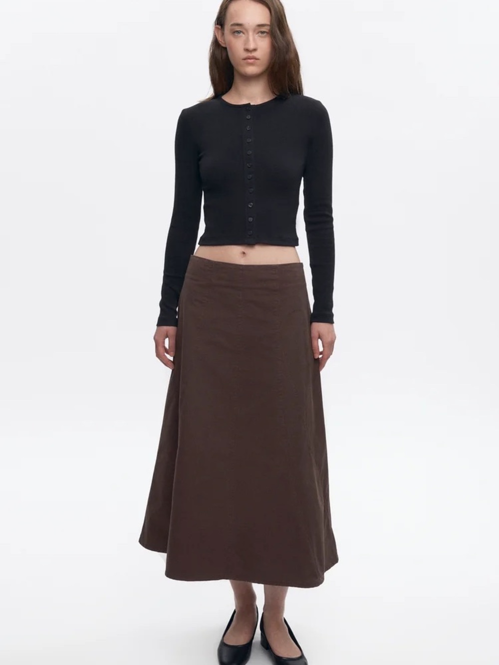 KOTN Brown Maxi Skirt